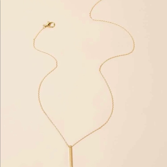 Gold bar necklace - Picture 2 of 3